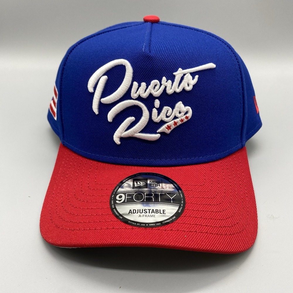New Era Puerto Rico 9FORTY Snapback Hat Mens One Size A Frame